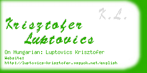 krisztofer luptovics business card